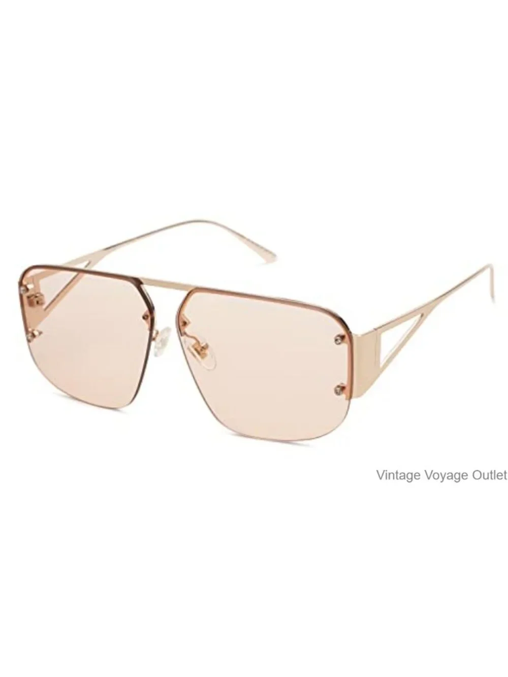 Rimless Metal Aviator Sunglasses Unisex UV400 Protection